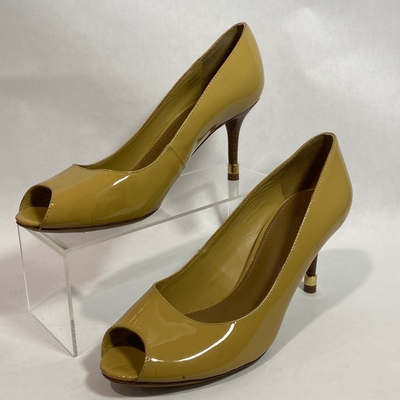 Tory Burch open toe pump mustard yellow - Picture 6 of 15